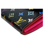 Louis Vuitton Sarah Multicolor Long Wallet Monogram Black — view 8