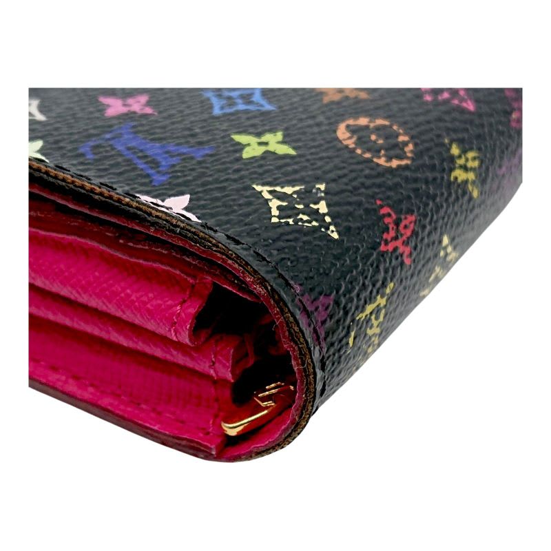 Louis Vuitton Sarah Multicolor Long Wallet Monogram Black — view 9