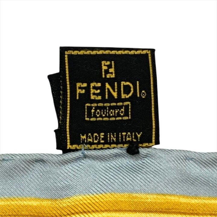 Fendi Scarf Silk Blue — view 7