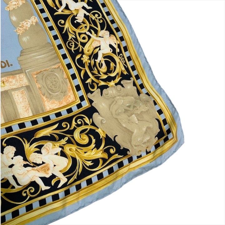 Fendi Scarf Silk Blue — view 3