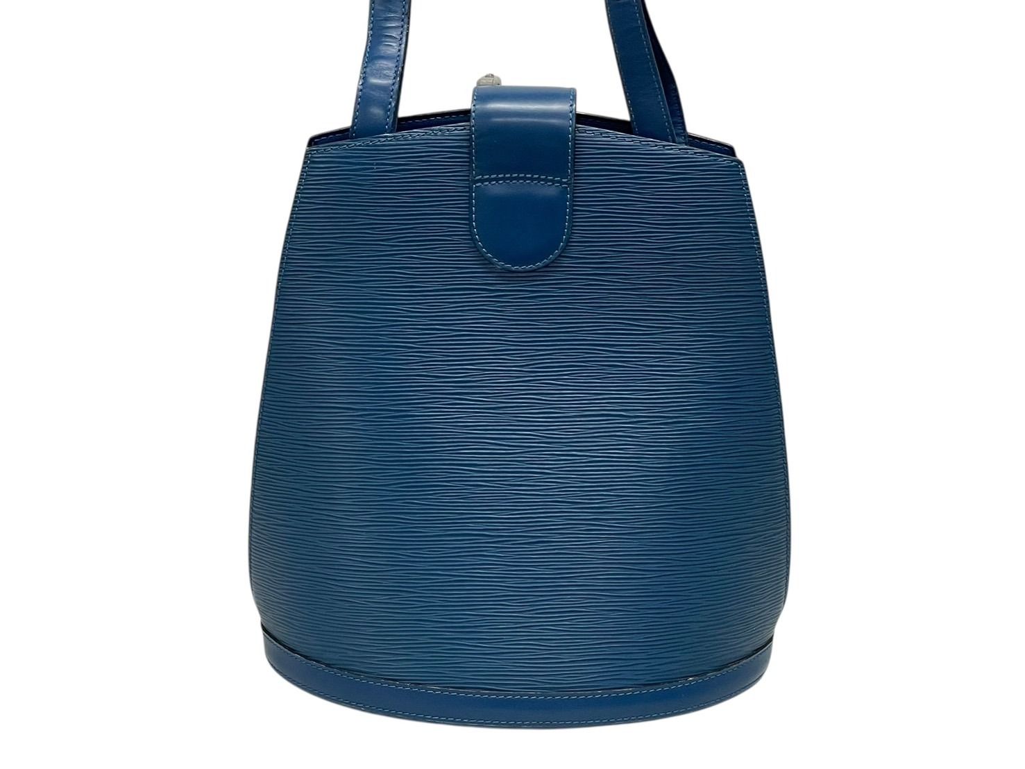 Louis Vuitton Cluny Shoulder Bag Epi Leather Blue Gold — view 3