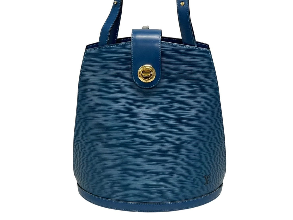 Louis Vuitton Cluny Shoulder Bag Epi Leather Blue Gold — view 2