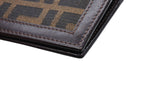 Fendi Zucca Pattern Bifold Wallet Compact Canvas Leather Brown — view 4