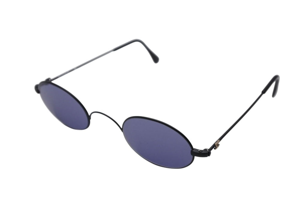 Chanel Oval Sunglasses Eyewear CC Logo Black — view 2