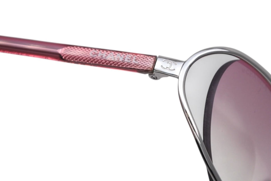 Chanel Sunglasses Eyewear CC Logo Pink Silver — view 4