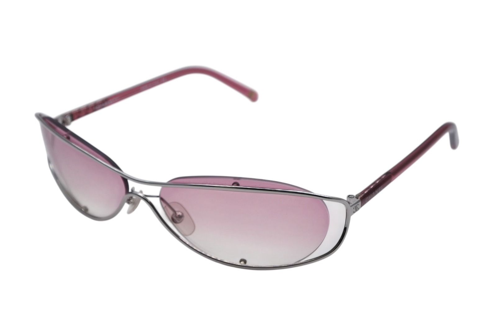 Chanel Sunglasses Eyewear CC Logo Pink Silver — view 2