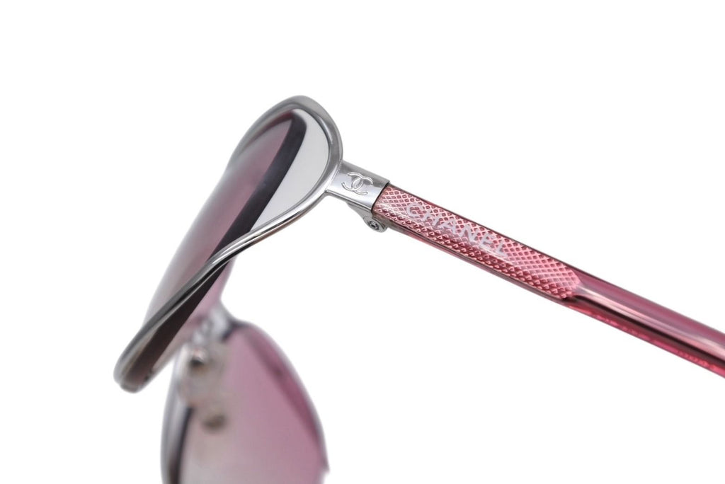 Chanel Sunglasses Eyewear CC Logo Pink Silver — view 5