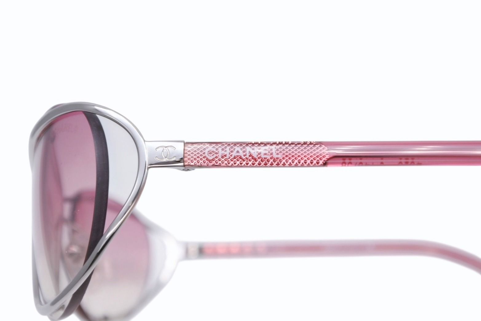 Chanel Sunglasses Eyewear CC Logo Pink Silver — view 3