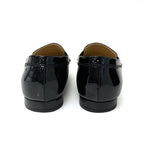 Chanel Loafer Leather Shoes Enamel Black Gold Coco Mark — view 5