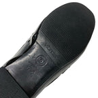 Chanel Loafer Leather Shoes Enamel Black Gold Coco Mark — view 8