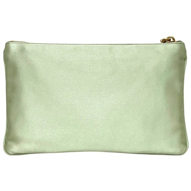 Prada Pouch Light Green Satin 210 Ribbon — view 3
