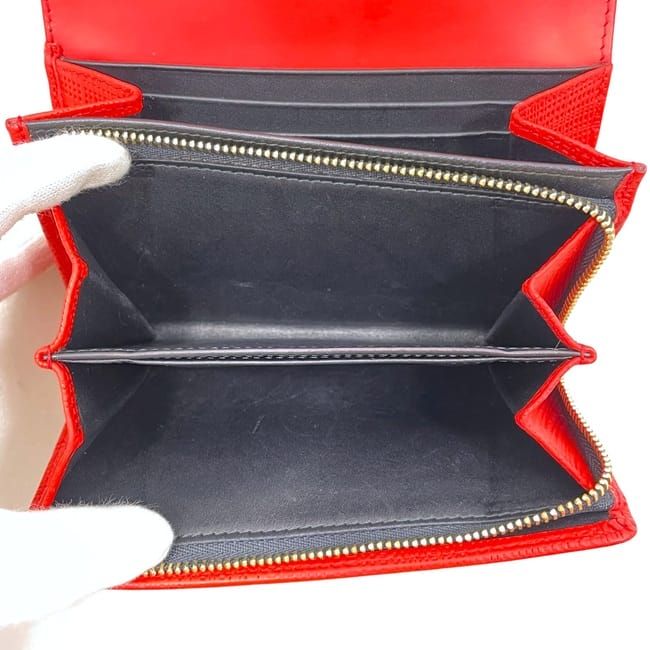 Loewe Bifold Wallet Red Linen Anagram 101.88 K98 — view 8