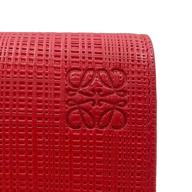 Loewe Bifold Wallet Red Linen Anagram 101.88 K98 — view 6
