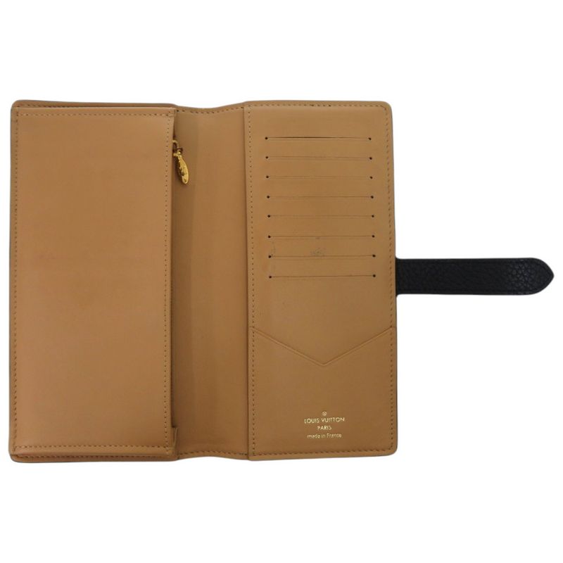 Louis Vuitton Vertical Wallet Leather Taurillon Noir Black — view 5
