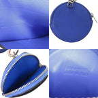 Christian Dior Neck Pouch Leather Blue Card Case 1422 — view 8