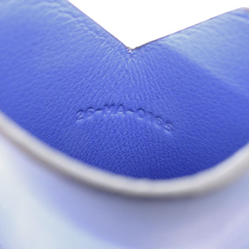 Christian Dior Neck Pouch Leather Blue Card Case 1422 — view 5