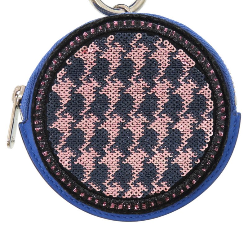 Christian Dior Neck Pouch Leather Blue Card Case 1422 — view 7