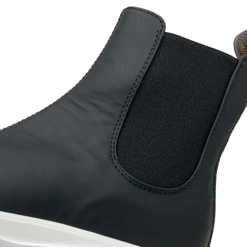 Louis Vuitton Squad Line Monogram Boots Short Shoes Leather Black White — view 9