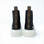 Louis Vuitton Squad Line Monogram Boots Short Shoes Leather Black White — view 5