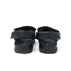Prada Sandals Shoes Leather Black Logo Padded Nappa Velcro — view 5