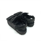 Prada Sandals Shoes Leather Black Logo Padded Nappa Velcro — view 4