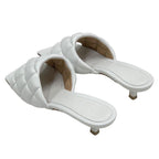 Bottega Veneta Sandals Shoes Lambskin White Mules Quilted — view 4