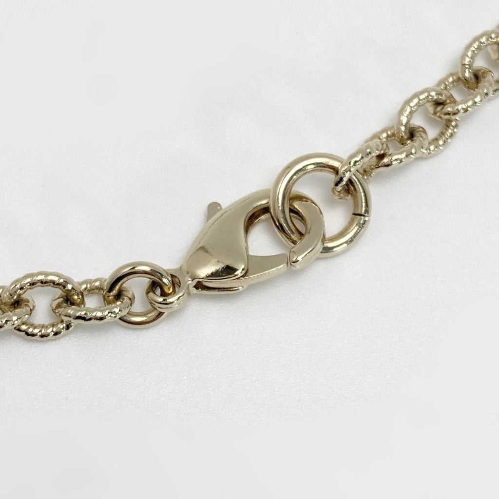 Chanel Coco Mark Heart Arrow Necklace B23 C Gold GP Rhinestone — view 5