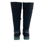 Chanel Boots Long Shoes Tweed Leather Black Lace Up Coco Mark Lame — view 5