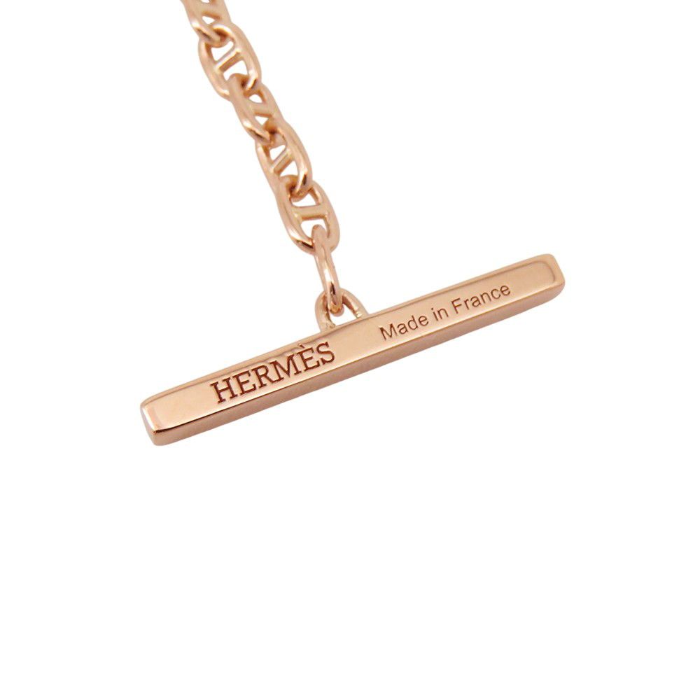 Hermes Bracelet Chaine D'ancre Verso 18K Pink Gold Black Ceramic — view 8