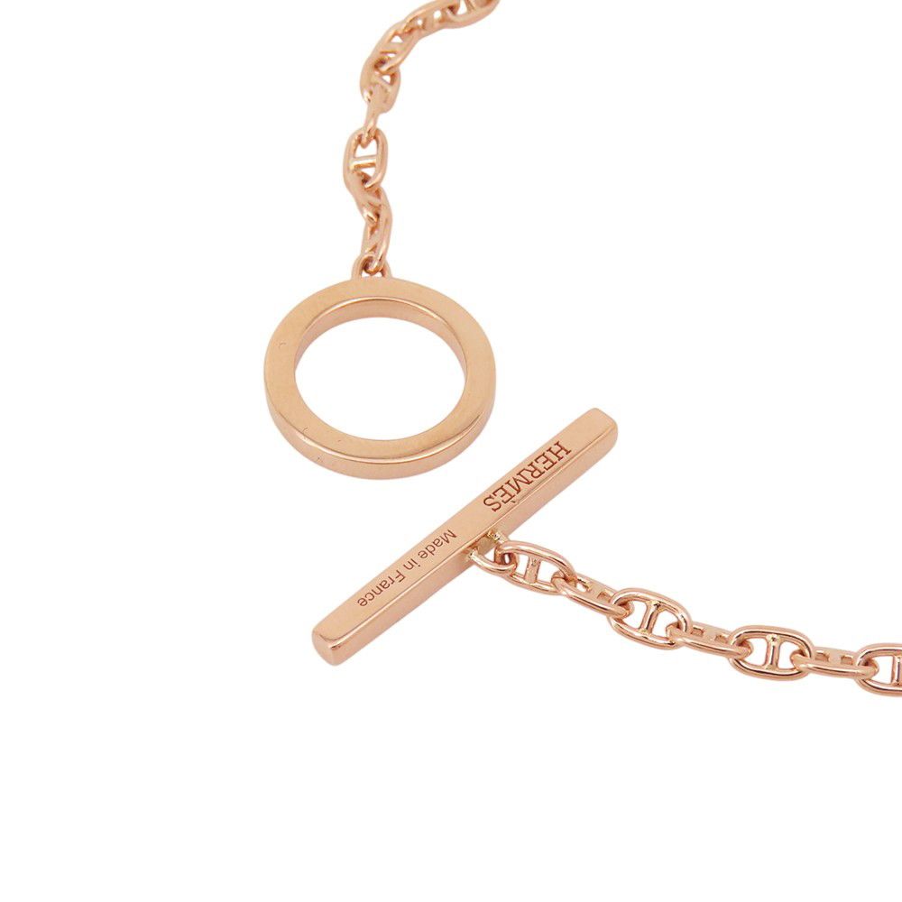Hermes Bracelet Chaine D'ancre Verso 18K Pink Gold Black Ceramic — view 4