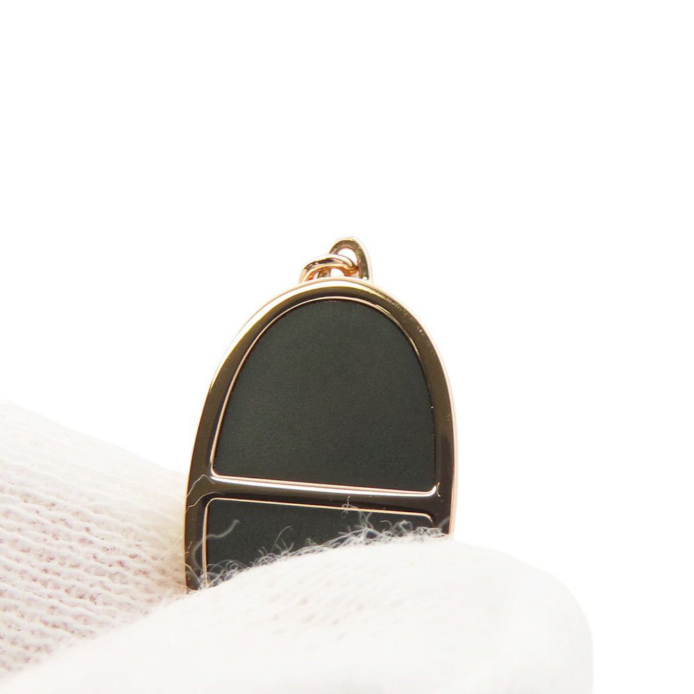 Hermes Bracelet Chaine D'ancre Verso 18K Pink Gold Black Ceramic — view 5