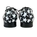 Saint Laurent Loafers Leather Shoes Black White Dress Lace Up — view 5