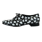 Saint Laurent Loafers Leather Shoes Black White Dress Lace Up — view 3