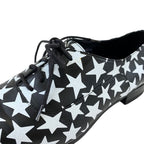 Saint Laurent Loafers Leather Shoes Black White Dress Lace Up — view 9