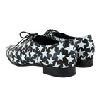 Saint Laurent Loafers Leather Shoes Black White Dress Lace Up — view 4