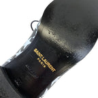 Saint Laurent Loafers Leather Shoes Black White Dress Lace Up — view 8