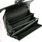 Gucci Dionysus Chain Wallet Leather Black Crystal Taiga — view 5