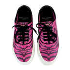 Saint Laurent Sneakers Shoes Zebra Leather Pink Black — view 2