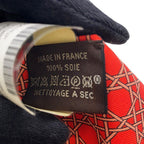 Hermes Scarf Twill Silk Folding Top Carriage les Voitures Orange Cobalt Vermillion — view 8