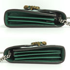 Gucci Dionysus Chain Wallet Leather Green Gold Silver Hardware — view 4