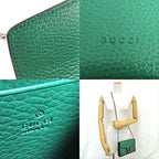 Gucci Dionysus Chain Wallet Leather Green Gold Silver Hardware — view 9
