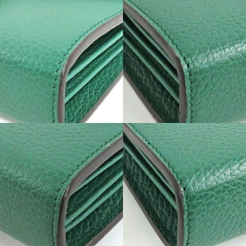 Gucci Dionysus Chain Wallet Leather Green Gold Silver Hardware — view 6