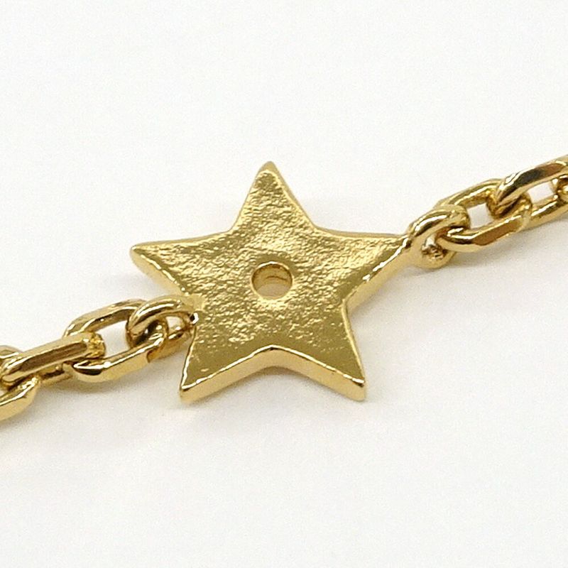 Dior Necklace Logo Metal GP Gold Color GD Rhinestone 8.0 — view 7