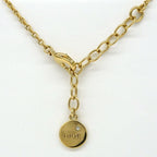 Dior Necklace Logo Metal GP Gold Color GD Rhinestone 8.0 — view 5