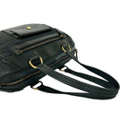 Prada Triangle Logo Hardware Tessuto Nylon Leather Tote Bag — view 5
