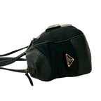 Prada Triangle Logo Hardware Tessuto Nylon Leather Tote Bag — view 6