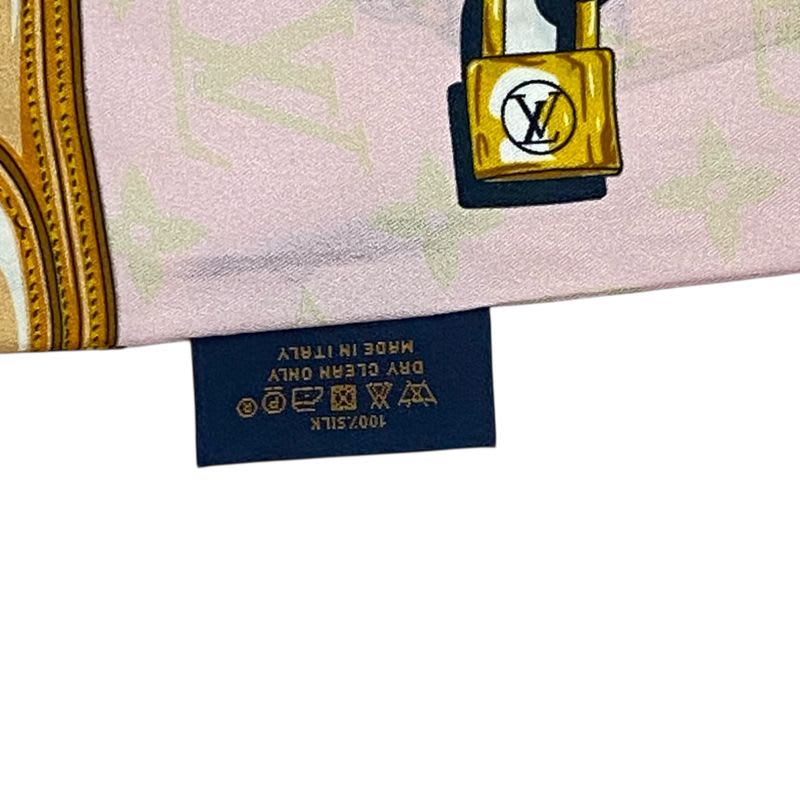Louis Vuitton Twilly Scarf Bandeau Monogram Confidential Red Pink — view 7