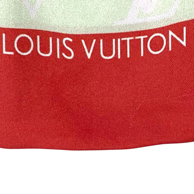 Louis Vuitton Twilly Scarf Bandeau Monogram Confidential Red Pink — view 4
