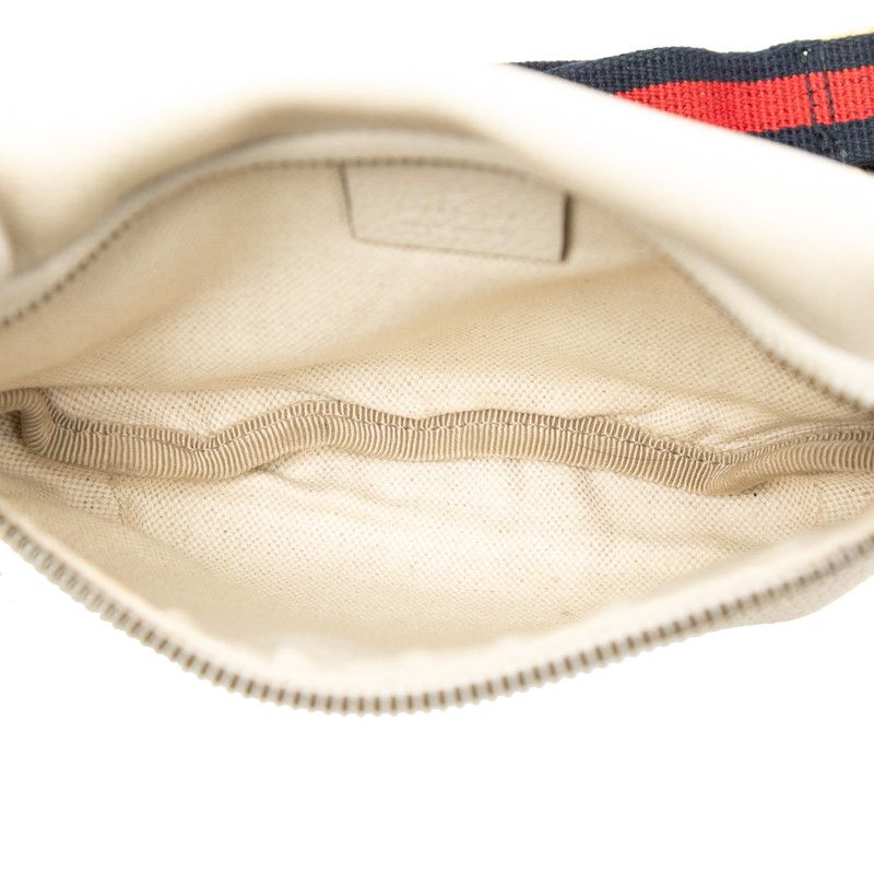 Gucci Logo Sherry Line Body Bag Waist Shoulder Beige Multicolor — view 4