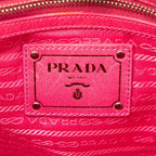 Prada Triangle Logo Plate Shoulder Bag 2-Way Pink Leather — view 5